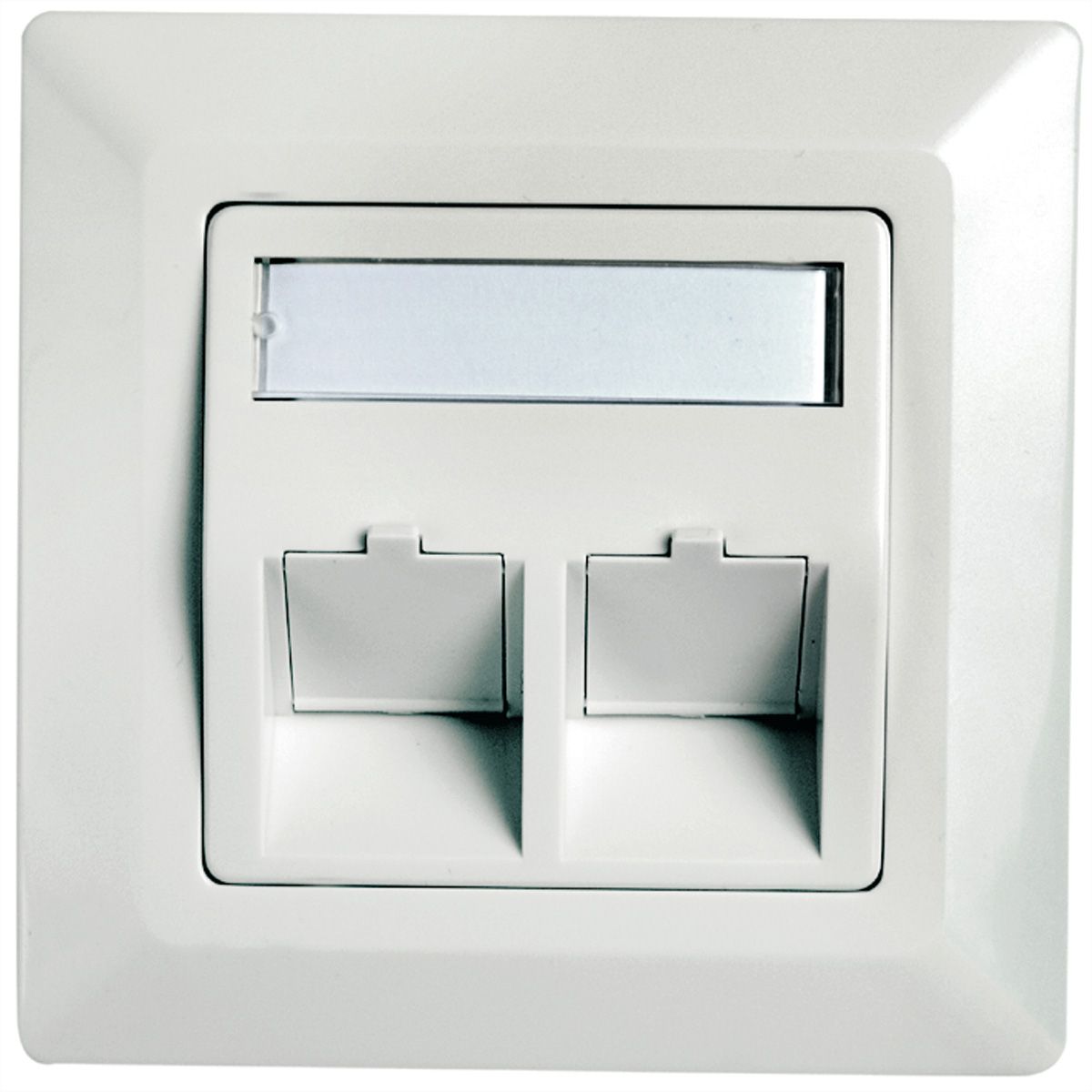 TELEGÄRTNER Inbouw Module houder, wit 2-voudig