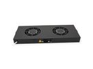 ROLINE 19-inch ventilatorunit 2 ventilatoren, Thermostaat zwart