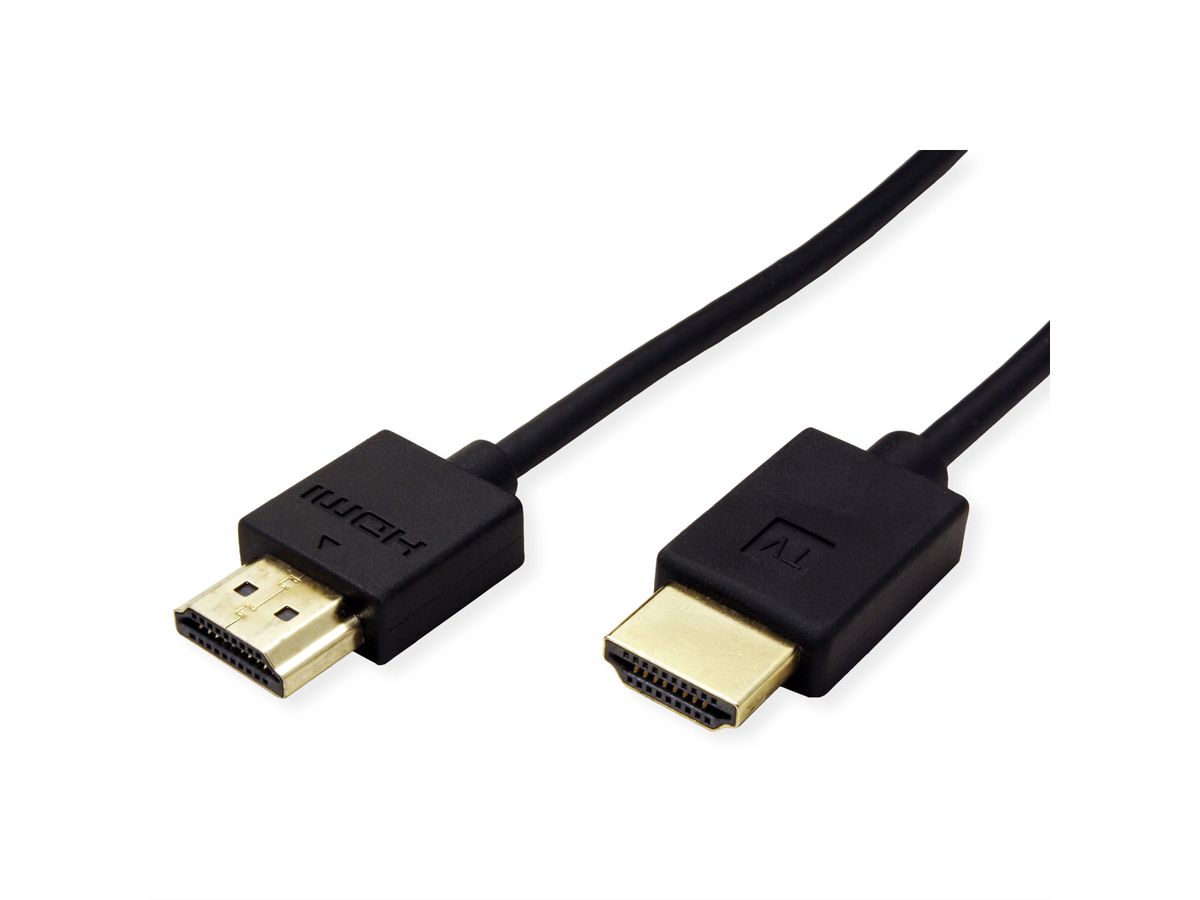 ROLINE 4K HDMI Ultra HD kabel met Ethernet, actief, ST/ST, zwart, 3 m