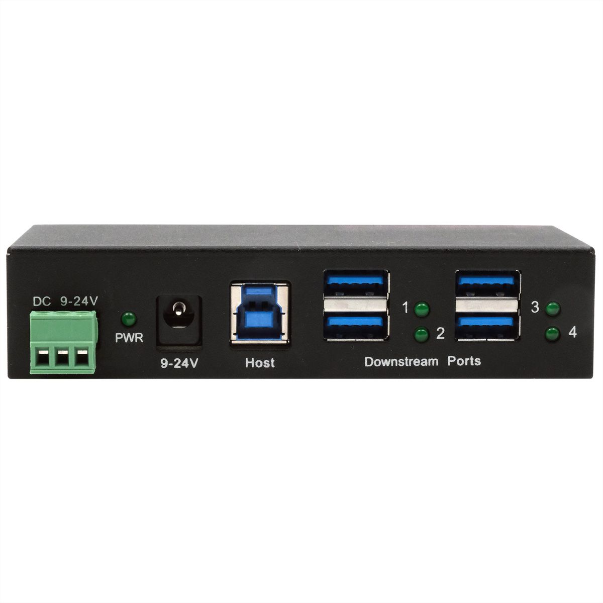 EXSYS EX-11244HMS 4 Port USB 3.2 Gen 1 HUB Din-Rail Kit und Wand VIA VL813 Chipset