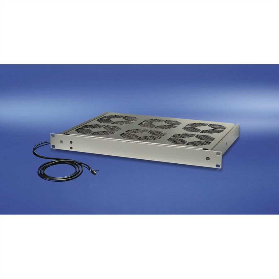 SCHROFF 19'' ventilatoreenheid, 1 U, toerentalregeling en bewaking, 6 ventilatoren, 24 VDC, Snelheidsgestuurd en functiebewaakt