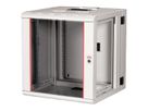 ROLINE 19-inch wandbehuizing Pro 12 U, 600x600 BxD tweedelig draaibaar grijs
