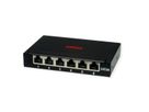 ROLINE Mini Patchpanel, Cat.6A/Cl.EA, 0.5U, 6x RJ45 ports, shielded, black