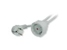 VALUE Extension Cable with 3P. German connectors, AC 230V, white, 10 m