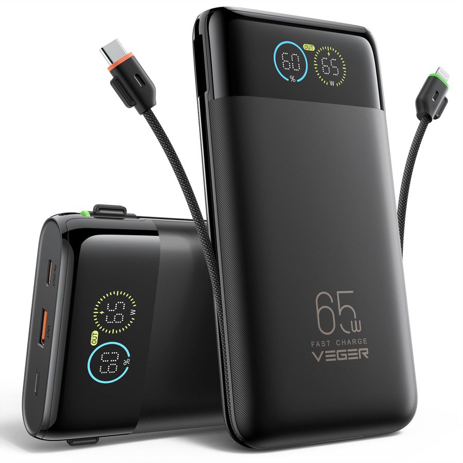 VEGER Powerbank W3019S 27000mah Black