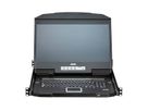 ATEN CL3884NW 4-Port Multi-View Dual Rail WideSceen LCD KVM, DE-Layout