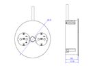 BACHMANN TWIST 2x geaard stopcontact, adereindhulzen, geaarde stekker, wit, 2 m