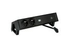 BACHMANN DESK2 2xbeschermend contact USB C, USB Lader 60W 0.2m GST18 zwart