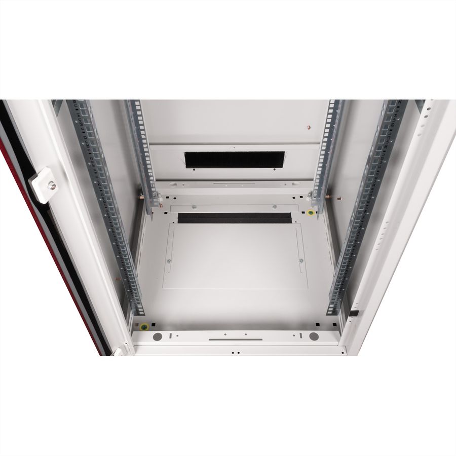 ROLINE 19-inch Network Cabinet Pro 42 U, 600x600 WxD glass door grey