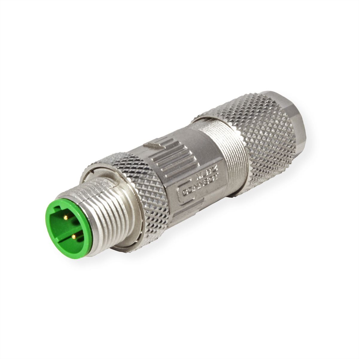 METZ CONNECT M12 connector, D-gecodeerd, IP67 Cat. 5, in het veld te bevestigen, recht