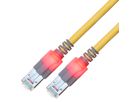 EasyLan S/FTP DualBoot LED Kabel Cat.6 (Class E), LSOH, geel, 1 m