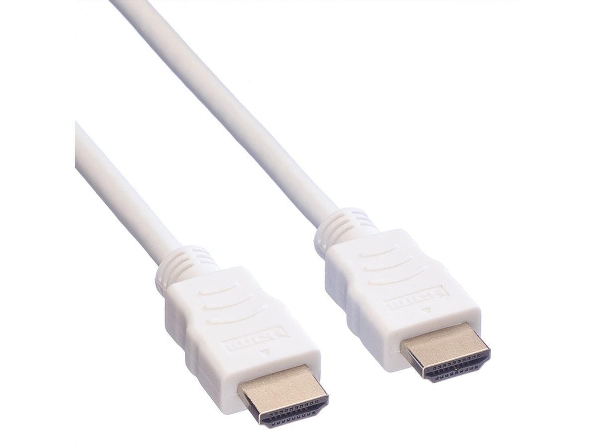VALUE HDMI High Speed Cable met Ethernet M-M, wit, 1 m
