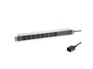 ROLINE 19" PDU for Cabinets 8x 3600W, IEC320 C13 - C20 M, Aluminium, 2 m