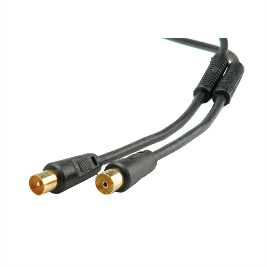Antennenkabel >100dB, ST/BU mit Ferrite, schwarz, 5,0m