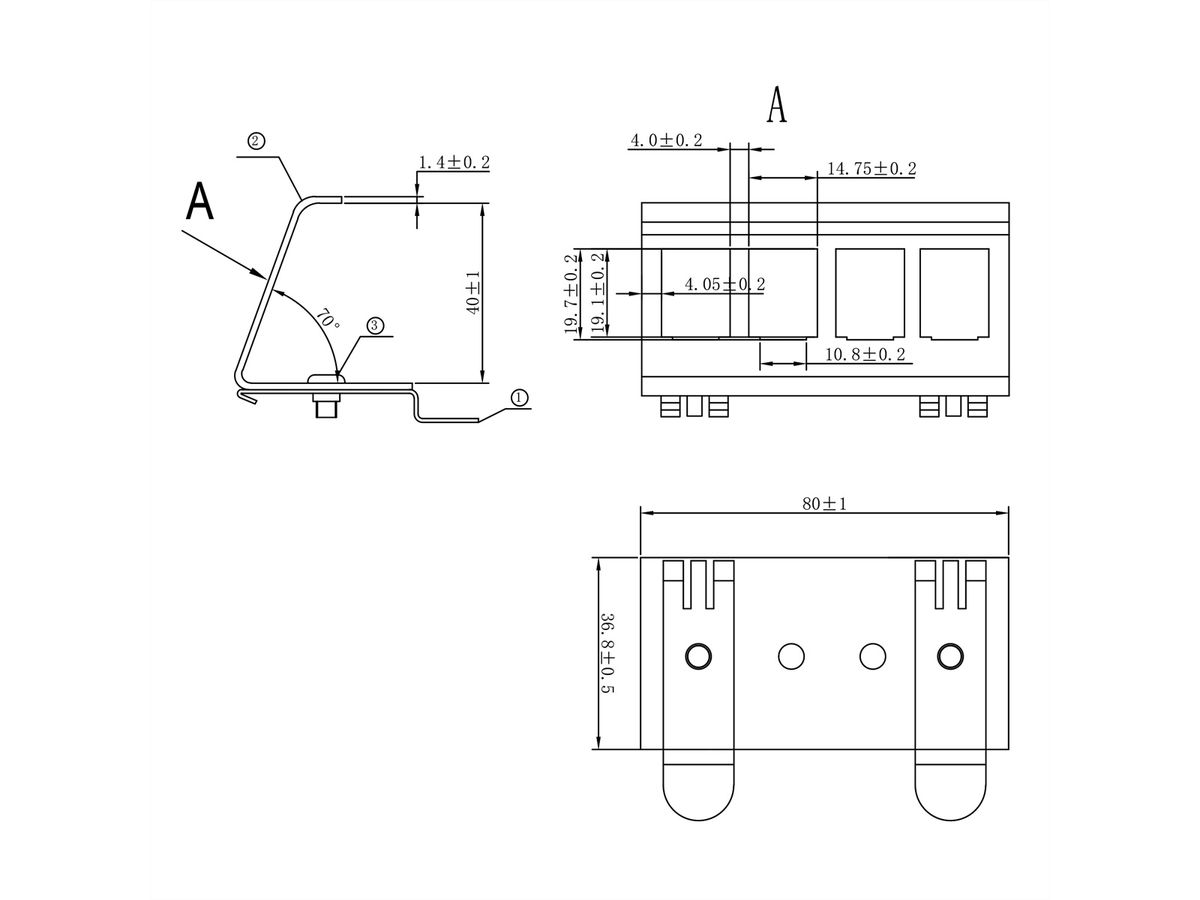VALUE DIN Rail Adapter, empty, 4x Keystones
