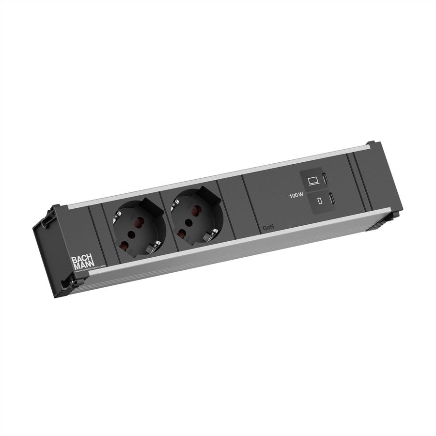 BACHMANN CONI 2xP40 1xUSB C/C 100W, L=0.2m