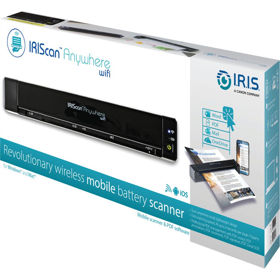 IRIScan Anywhere 6 WIFI Simplex 15PPM , Mobiele batterijscanner