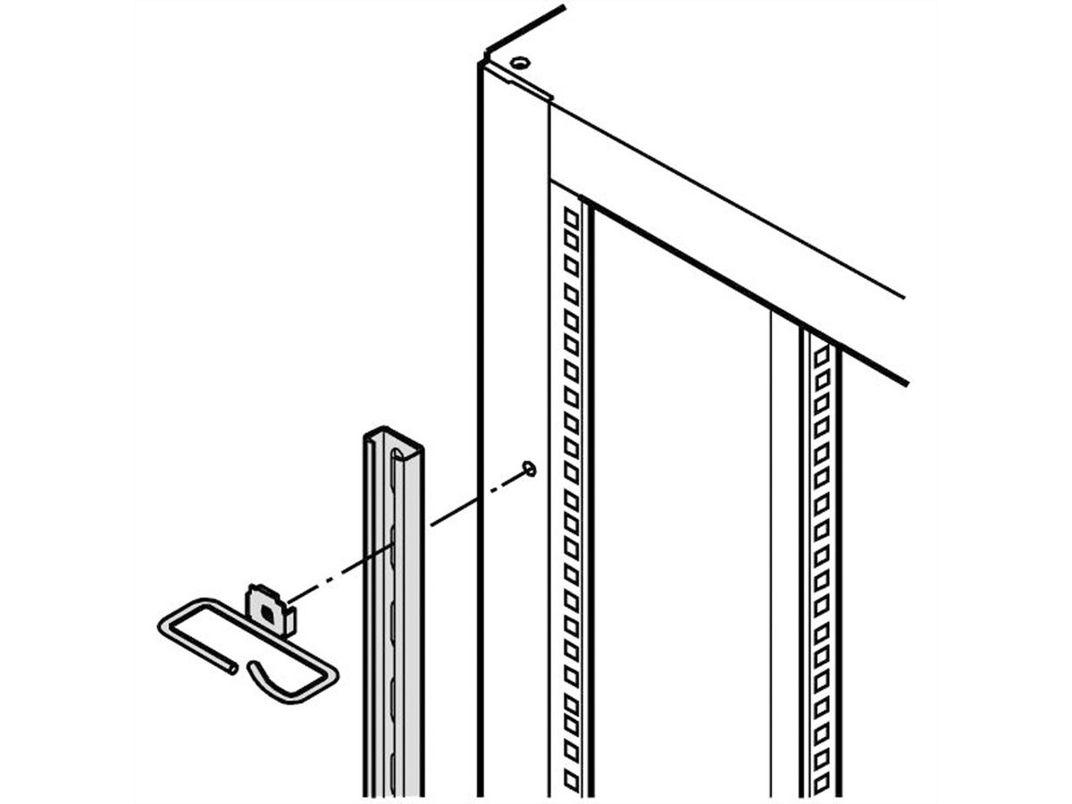 SCHROFF Labrack C-Rail for 19" Stationary 24 U