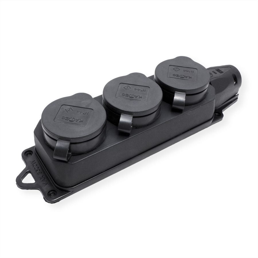 BACHMANN distributor socket outlet 3xCEE7/3, 3x earthing contact IP44