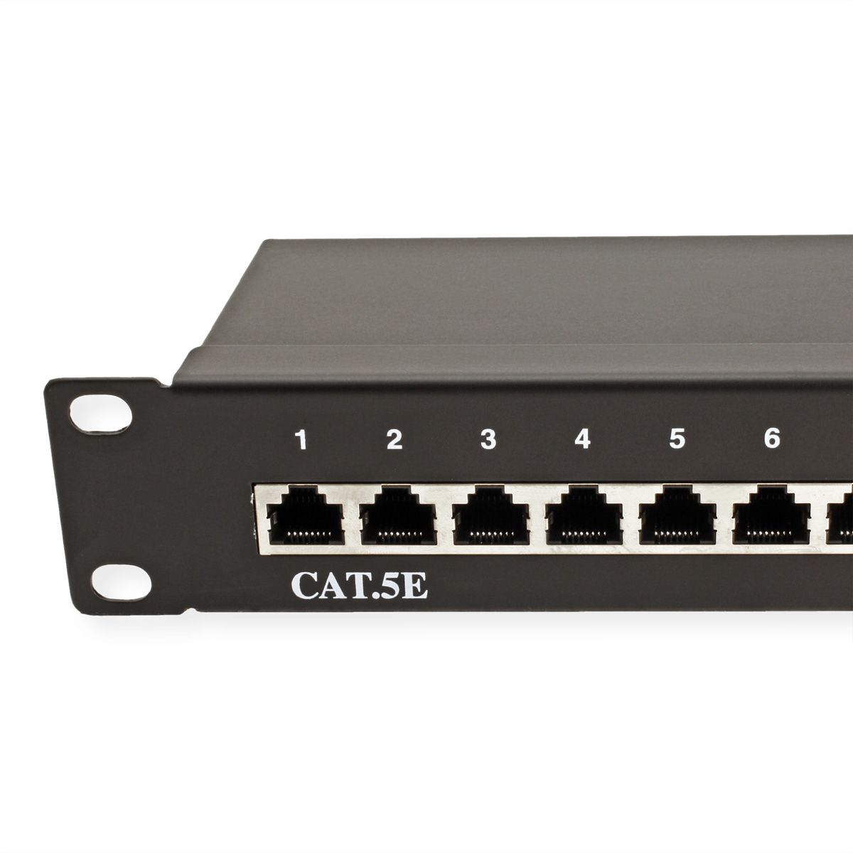 VALUE Cat.5e (Class D) 19" Patch Panel, 24 Ports, STP, black