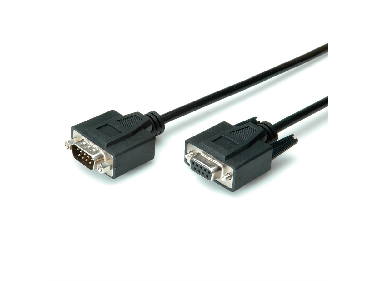 VALUE RS232 Cable, DB9 M - F, 1 m