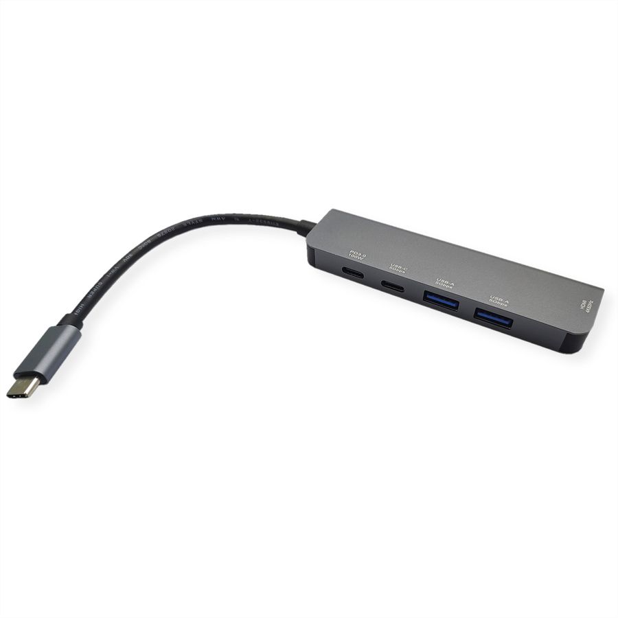 VALUE USB Type C Docking Station, HDMI 4K60, 3x USB3.2 Gen1 (1x C + 2x A), 1x PD