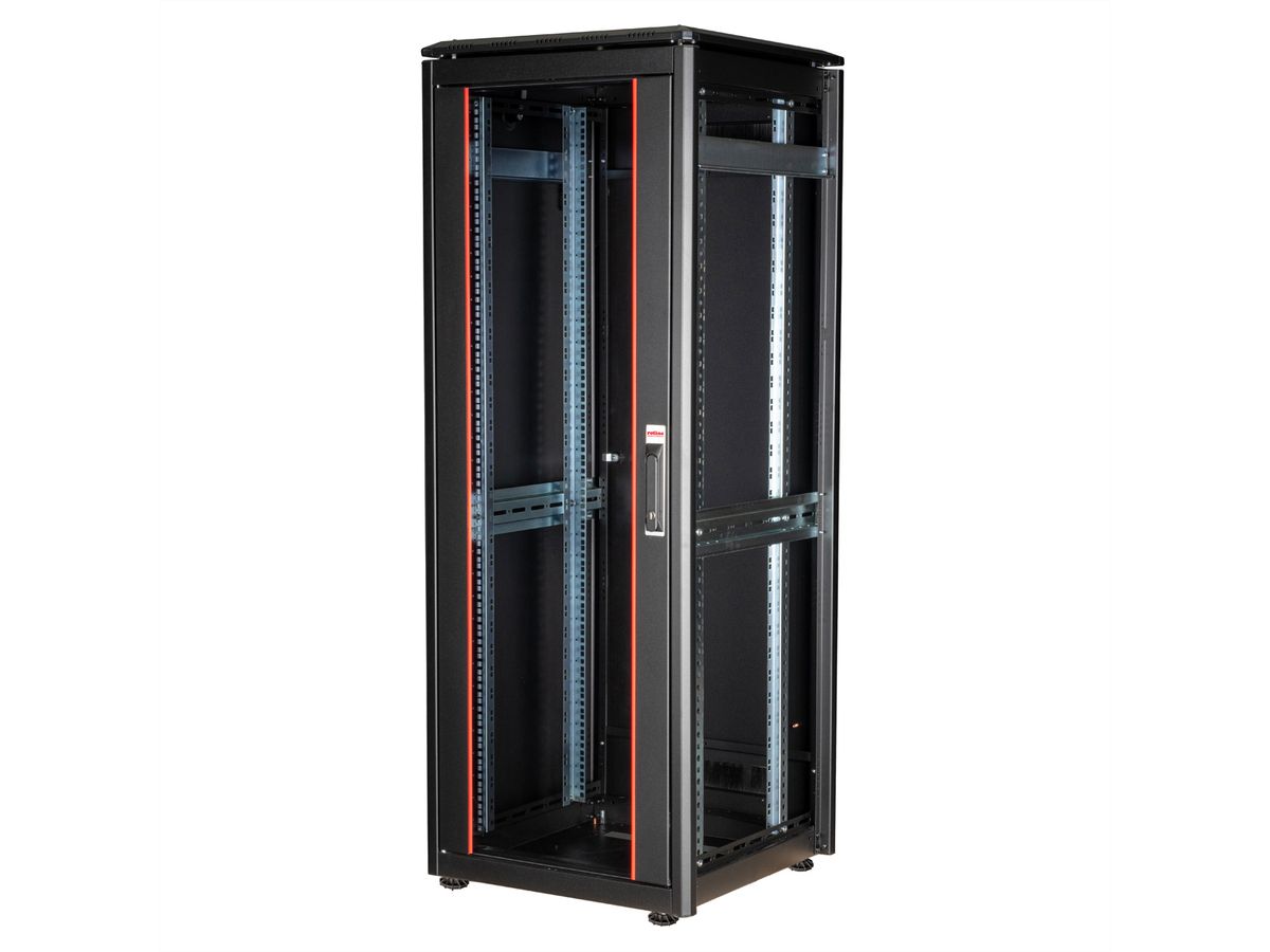 ROLINE 19-inch netwerkkast Pro 32 U, 600x600 BxD Glazen deur zwart
