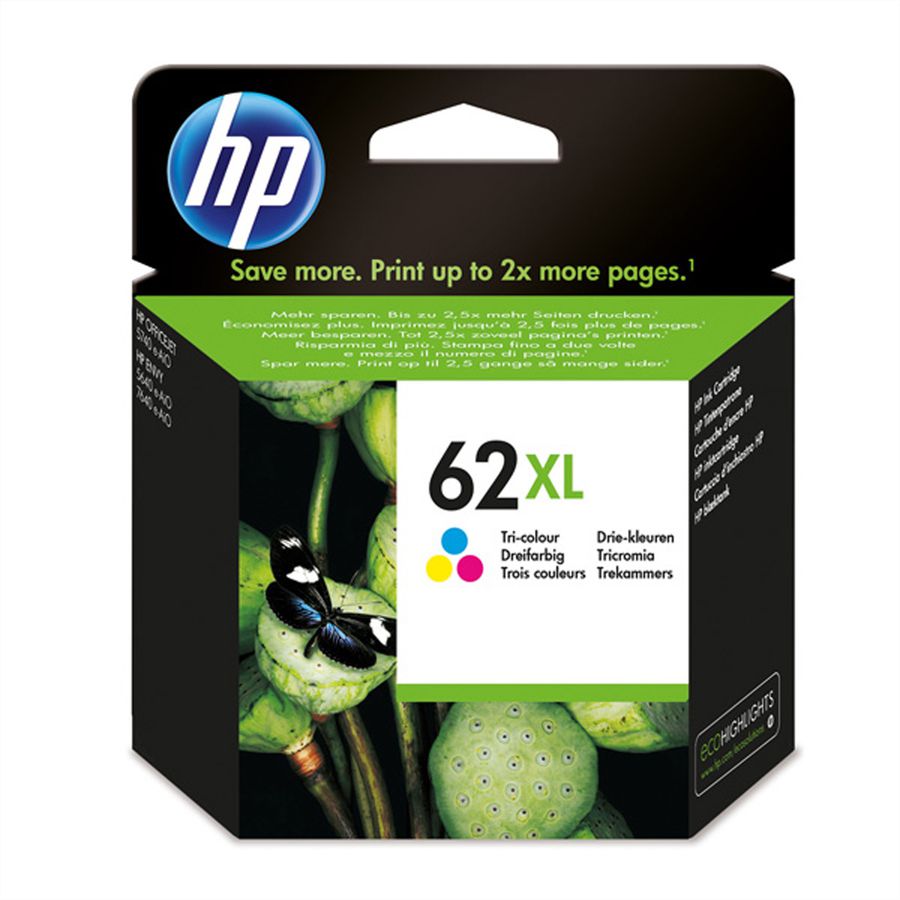 C2P07AE, #62XL, kleurenprintcartridge, voor HP OfficeJet 5740 / 5742 / 8040, HP Envy 5640 / 5660 / 7640