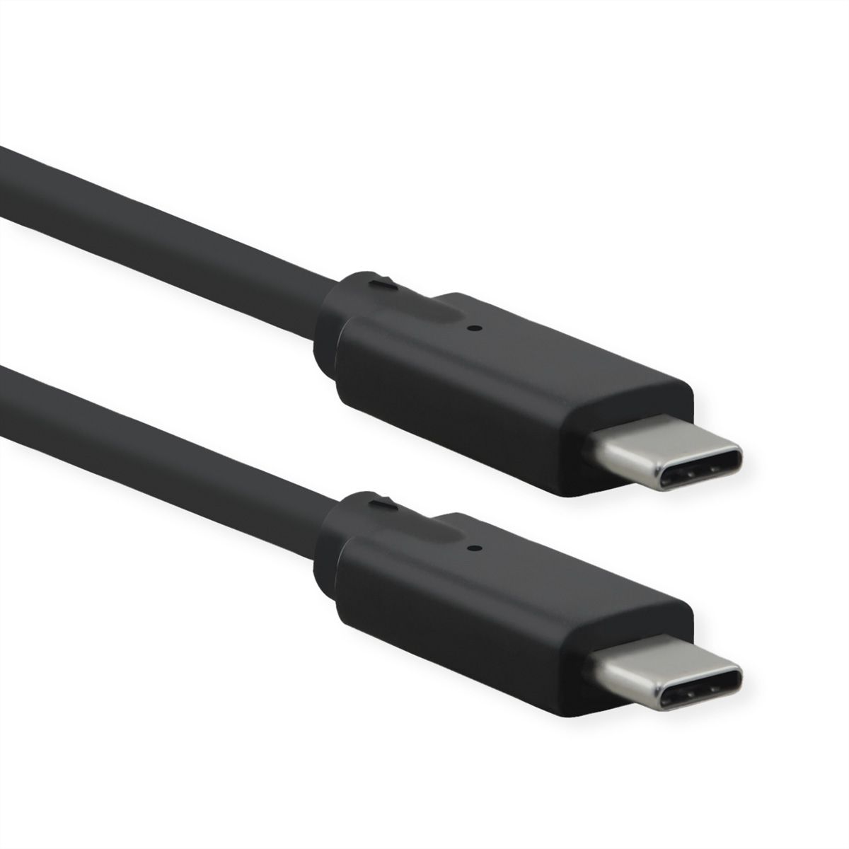 ROLINE USB 3.2 Gen 2x2 kabel, met PD, C-C, M/M, 4K UHD-1, 20Gbit/s, Emark, 100W, zwart, 0,5 m