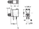 SCHROFF enkele LED, lange uitvoering, Ø 3,2 mm, geel