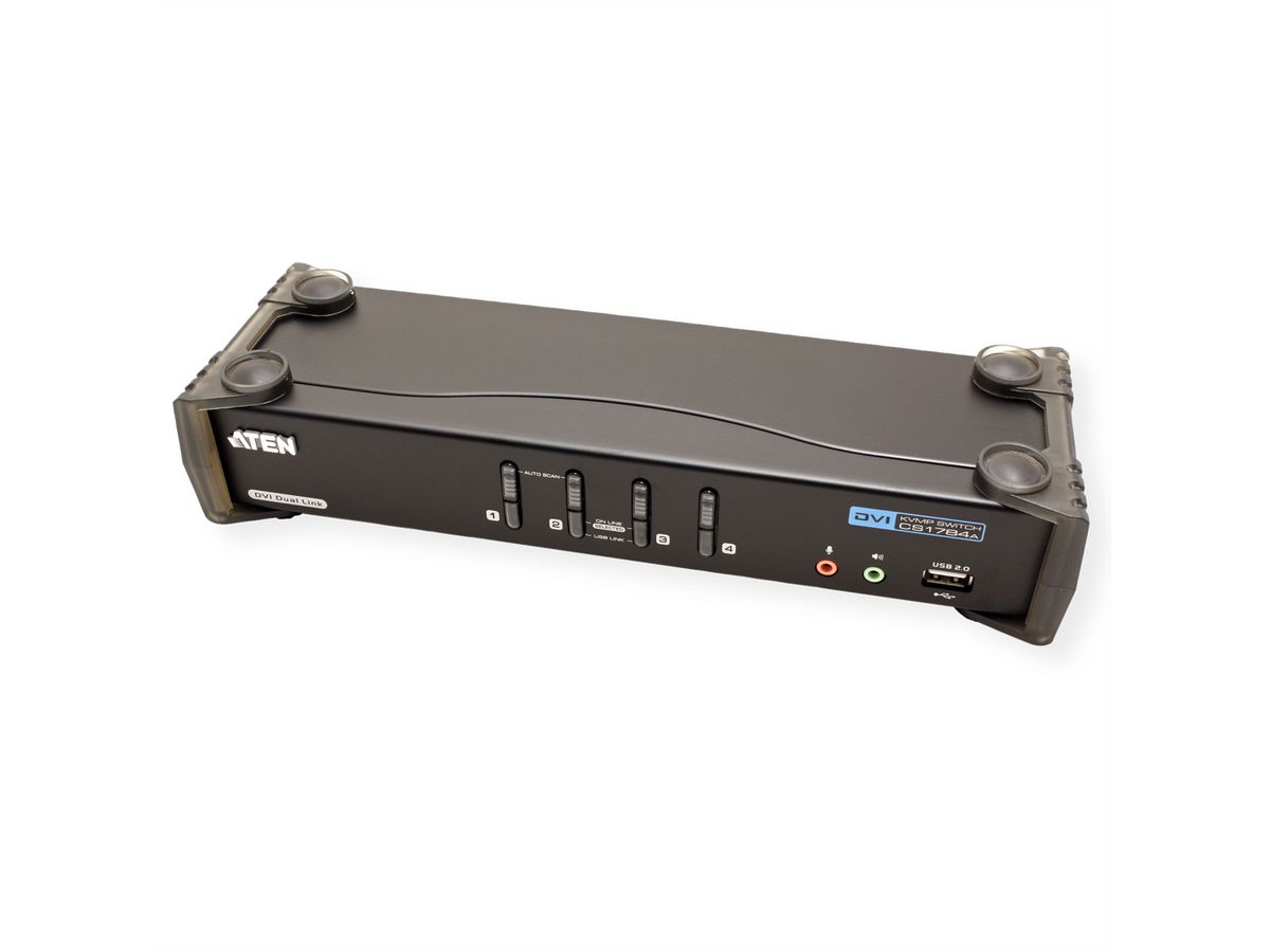 ATEN CS1784A KVM Switch Dual-Link DVI, USB, Audio, 4-Poorts