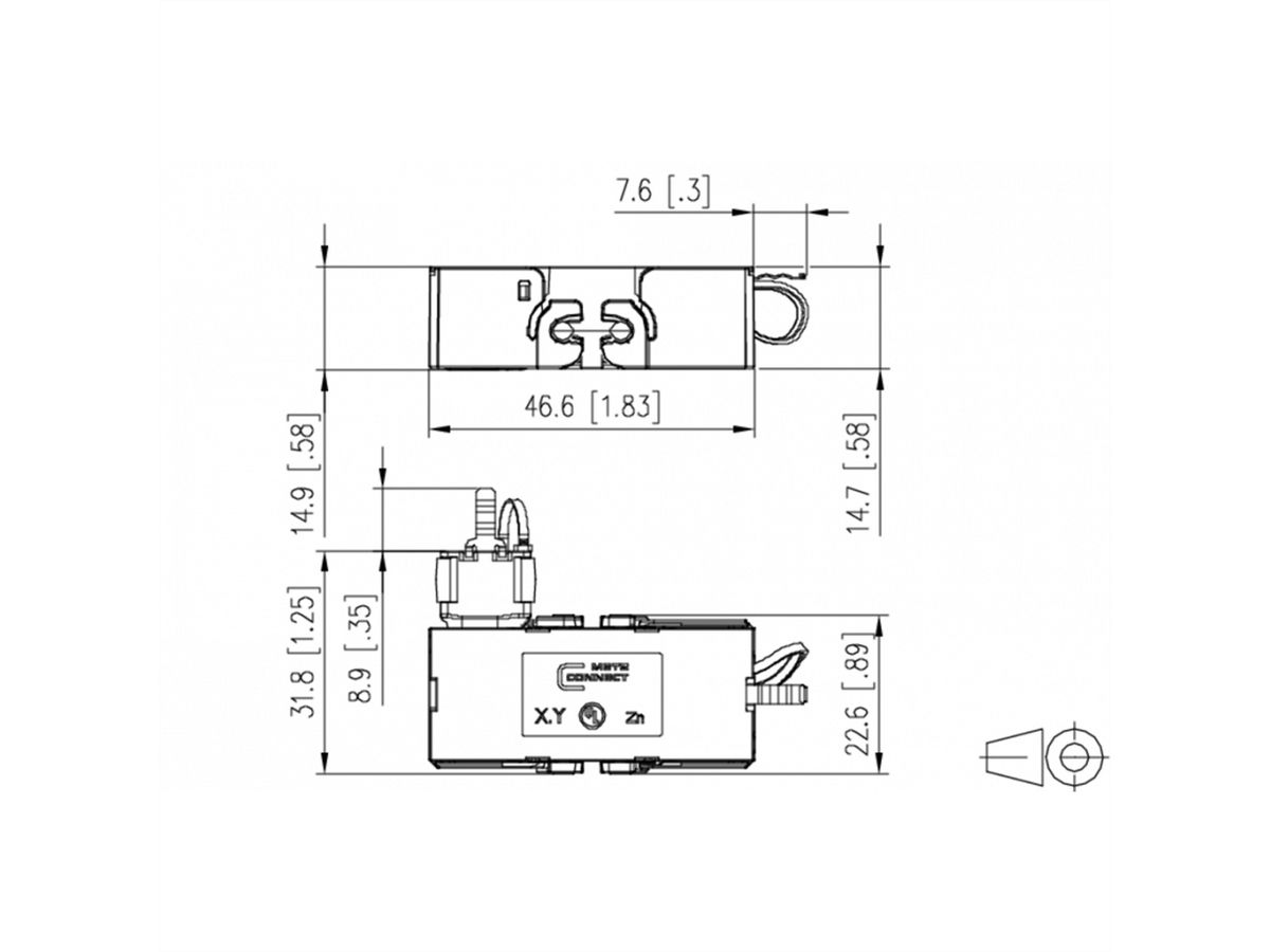 METZ CONNECT Kabelconnector Klasse EA Cat.6A 270°