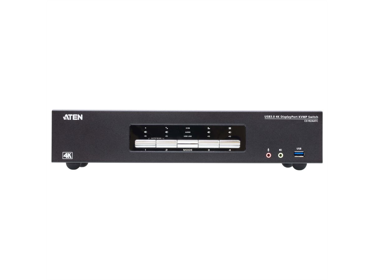 ATEN CS1924ATC 4-Poorts USB 3.0 4K DisplayPort KVM-switch voor ATC