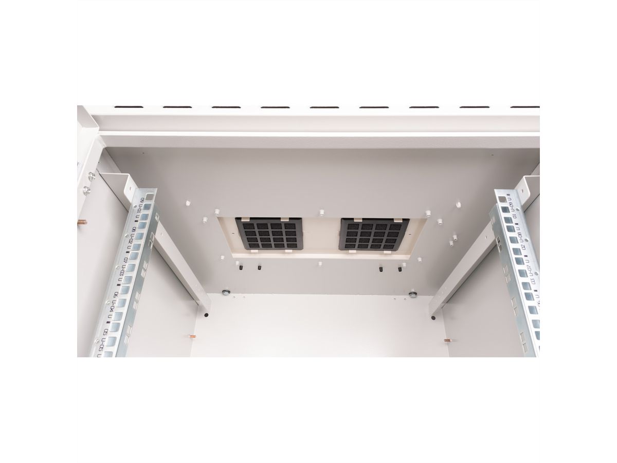 ROLINE 19-inch wandbehuizing Pro 9 U, 600x600 BxT IP55 buiten grijs