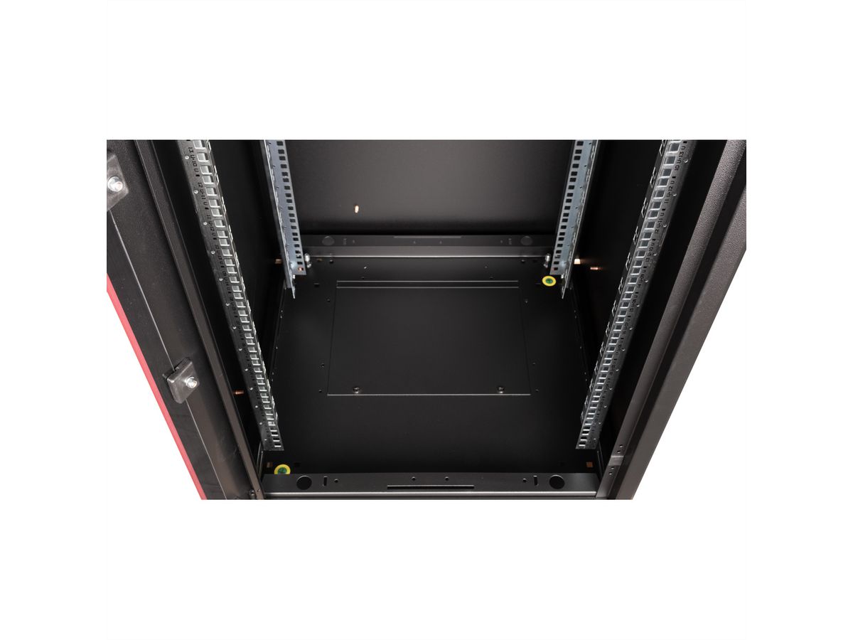 ROLINE 19-inch netwerkkast Basic 22 U, 600x600 BxD Glazen deur zwart