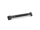 BACHMANN CONNECTUS 6x CEE7/3, 1x Schalter, 1x USB A/C 22W, 2,0m CEE7/7, Grau