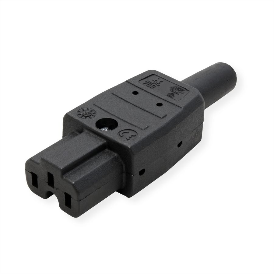 BACHMANN C15 connector voor warme apparaten Type 789 155°C, zwart