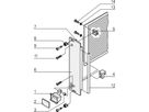 SCHROFF-insteektrekkerset met afzuiggreep type 1, afgeschermd, grijs, 3 HE, 10 HE