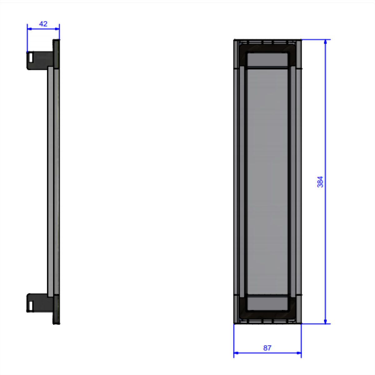 BACHMANN POWER FRAME COVER 6-voudig met deksel zwart