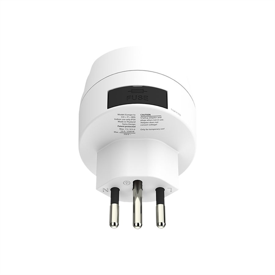 Skross Europe to Switzerland + Italy + Brazil Travel Adapter
