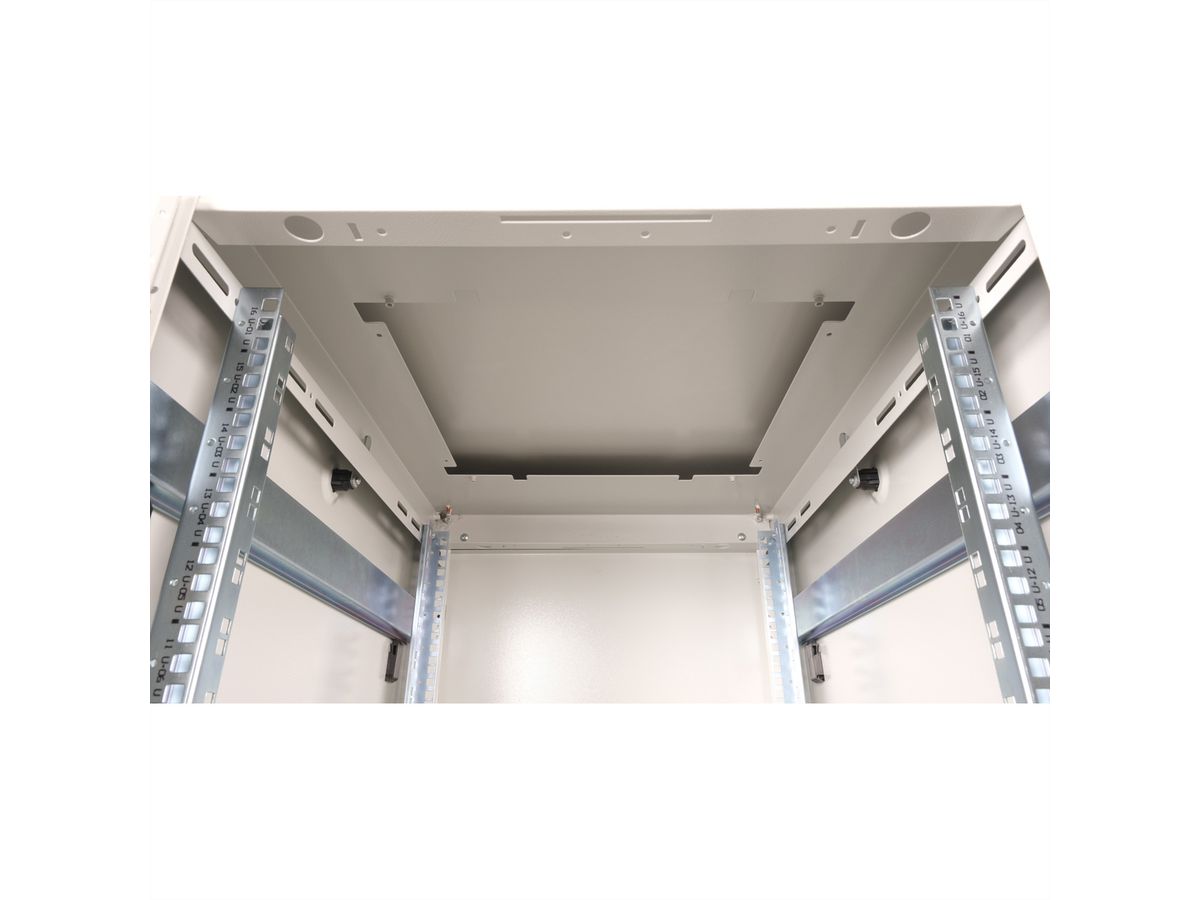 ROLINE 19-inch Network Cabinet Pro 16 U, 600x800 WxD glass door grey
