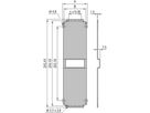 SCHROFF montageframe insteekmodule achteraan, glad, 6 HE, 8 HE