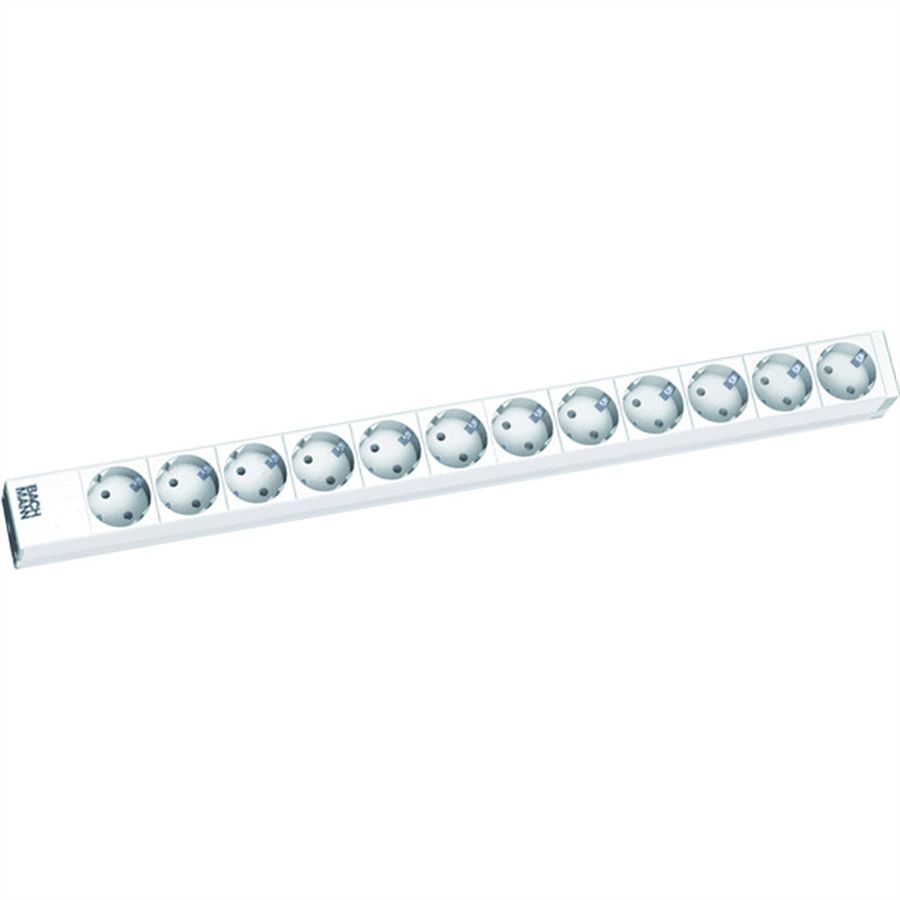 BACHMANN ALU 1U 12xCEE7/3 power 2.0m CEE7/7 565mm