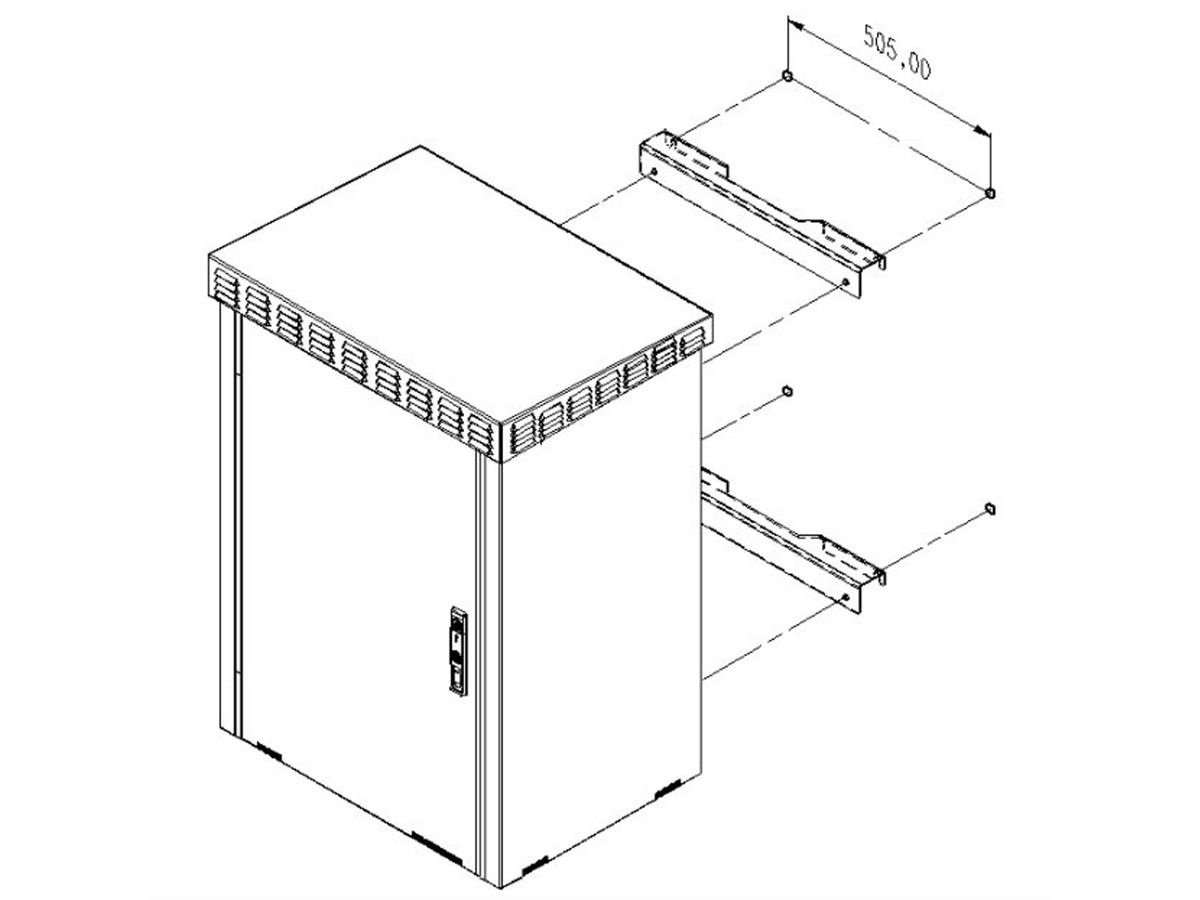 SCHROFF Outdoor Unibody wandmontageset