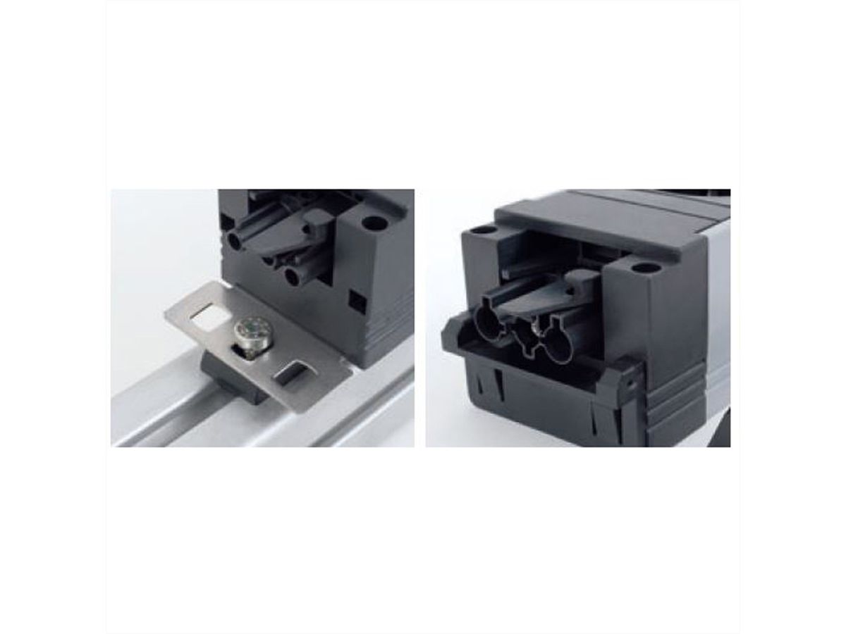 BACHMANN STEP BASE 5x earthing contact, black