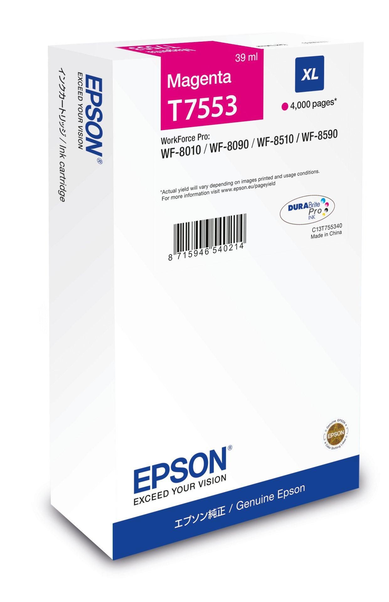 Epson C13T75534N inktcartridge 1 stuk(s) Origineel Hoog (XL) rendement Magenta