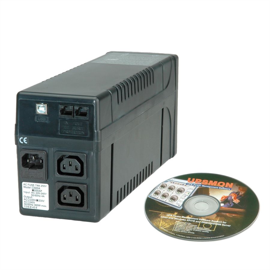 VALUE UPS 600 - Line Interactive UPS met USB poort