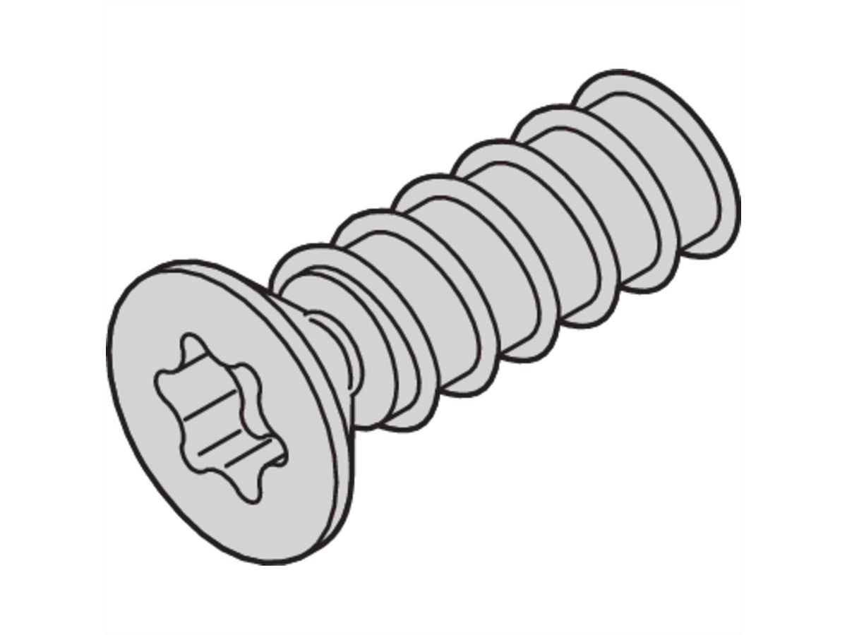 SCHROFF Countersunk Screw, Torx, for Fixing Strips for Partial Width Mounting, M2.5×5 mm