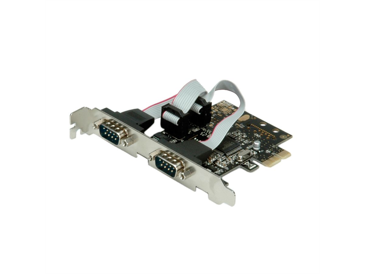 VALUE PCI-Express Kaart, Serieel RS232, D-Sub 9, 2 Poorts