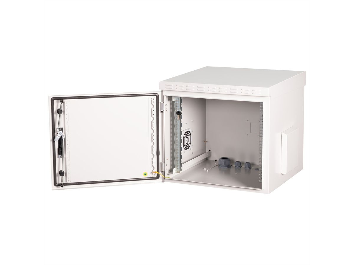 ROLINE 19-inch wandbehuizing Pro 9 U, 600x600 BxT IP55 buiten grijs